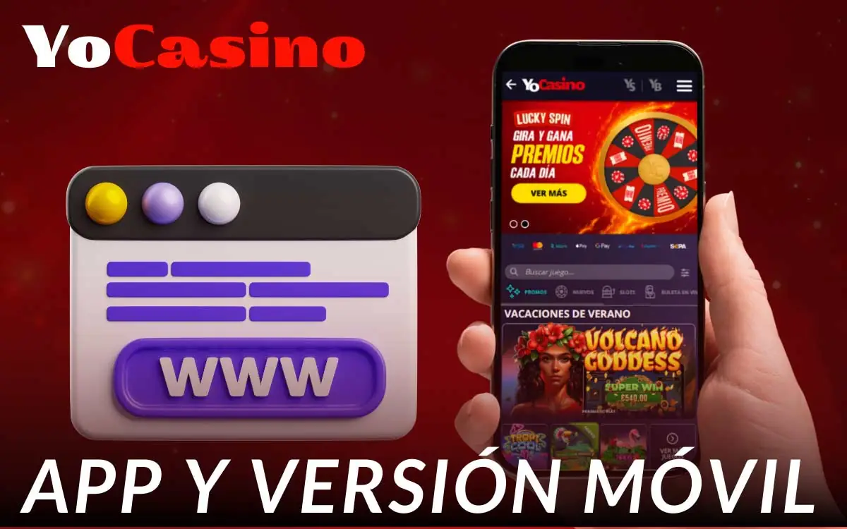 YoCasino España no ofrece app para iOS o Android